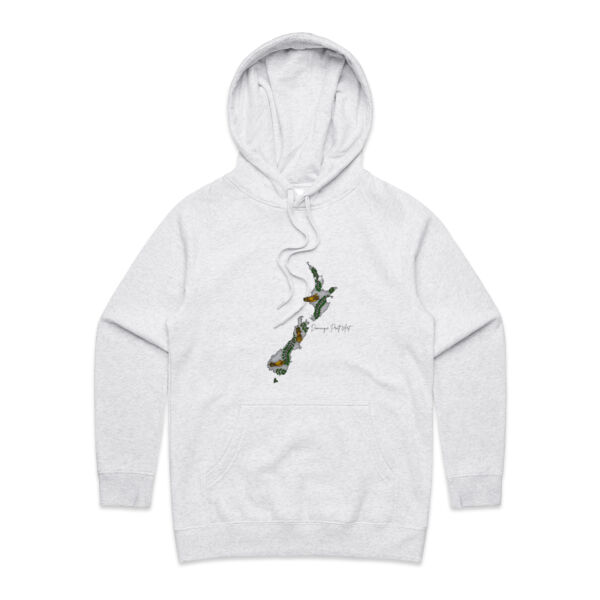 "Kōwhai o Aotearoa" Centre Womans Hoodie Black F... Thumbnail