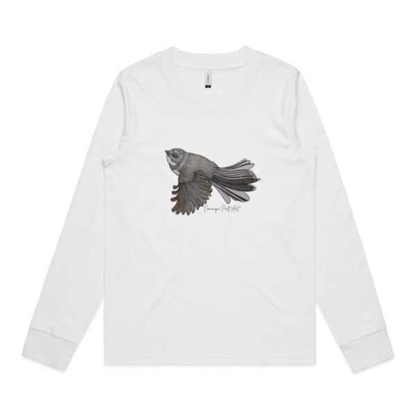 "Fly Away Home" Women's Long Sleeve tee (Heavy-weight) Thumbnail
