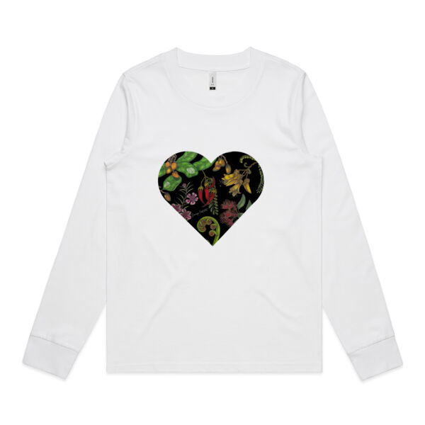 "Te Tuku Aroha" Women's long sleeve tee (heavy weight) Thumbnail